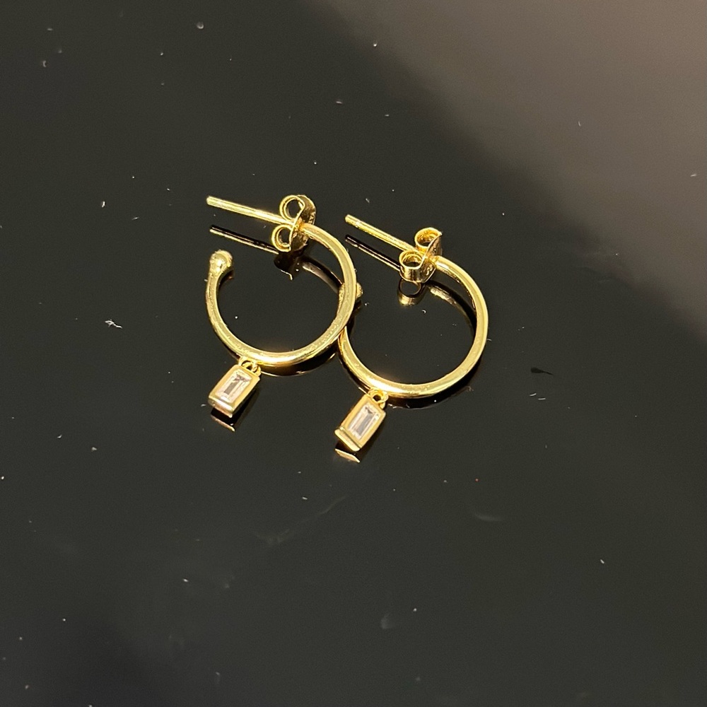 Gold plated earring hoops
